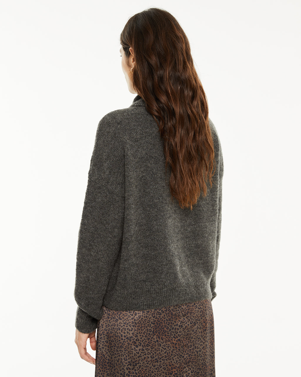 Jersey cuello alto con lurex