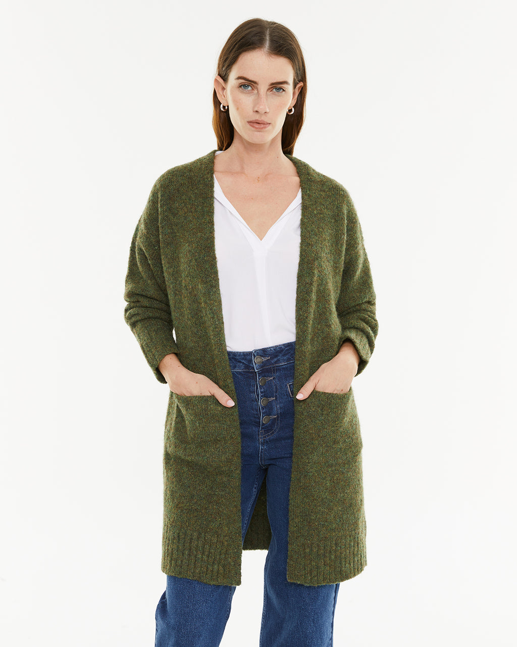 Chaqueta larga de punto